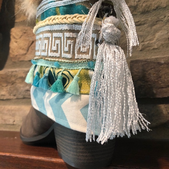 Custom up cycled women's boots with fun and flair! - Picture 5 of 6